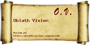 Oblath Vivien névjegykártya