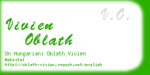 vivien oblath business card